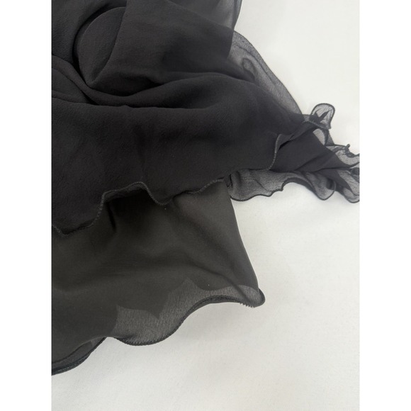 VTG Laurence Kazar 100% Silk Black Gold Beaded Gown Womens Size XL *FLAWS* - Picture 10 of 15